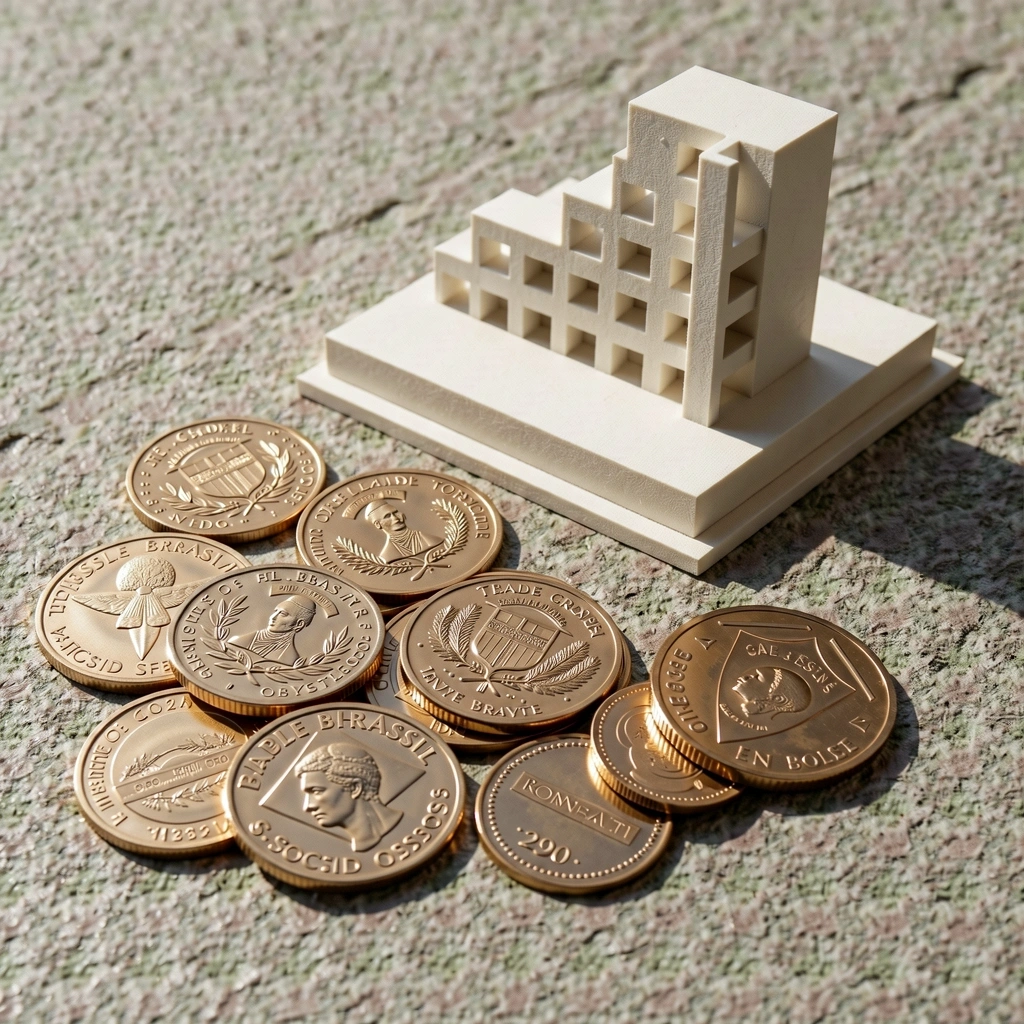 Representação visual de estabilidade financeira